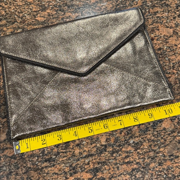 Rebecca Minkoff Glittery Metallic Envelope Clutch. - Picture 8 of 9